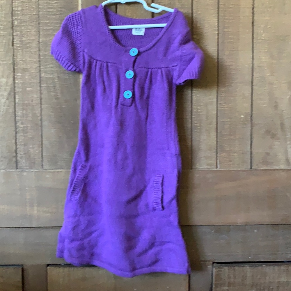 Mini Boden 7/8 Dress Sweater Knit Short Sleeve
